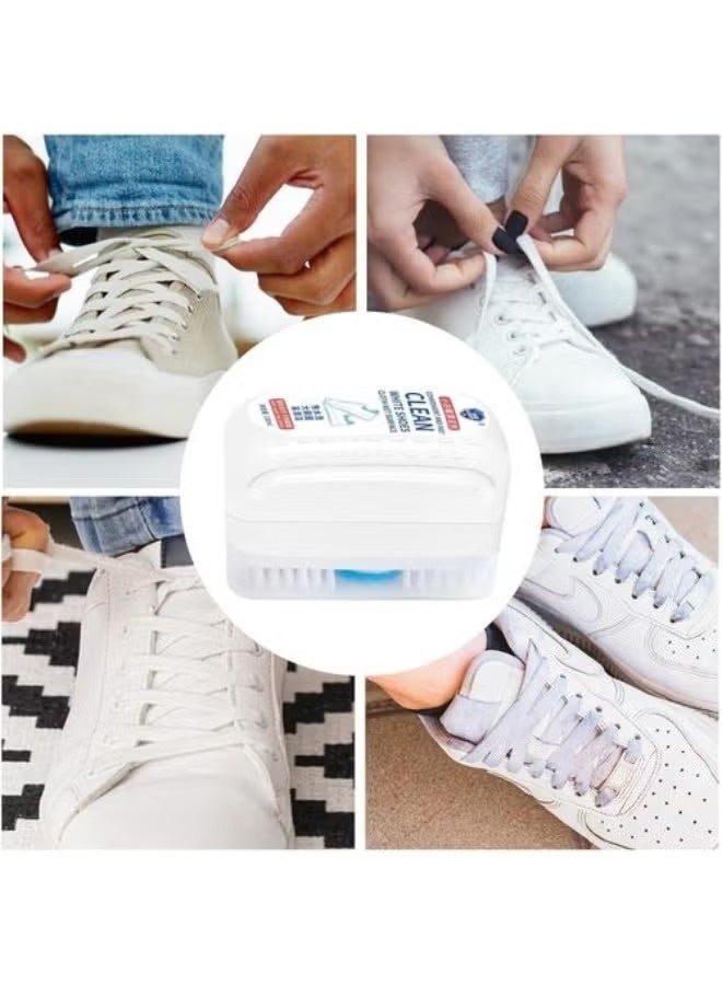 Instant White 3-in-1 Shoe Cleaner (Brush, Sponge & Foam) - Powerful Yellowing & Whitening Remover with Bio-Enzyme Technology | Gentle formula for deep cleaning all types of shoes: canvas, sports, and leather, without washing or damaging the fabric. - Image 5